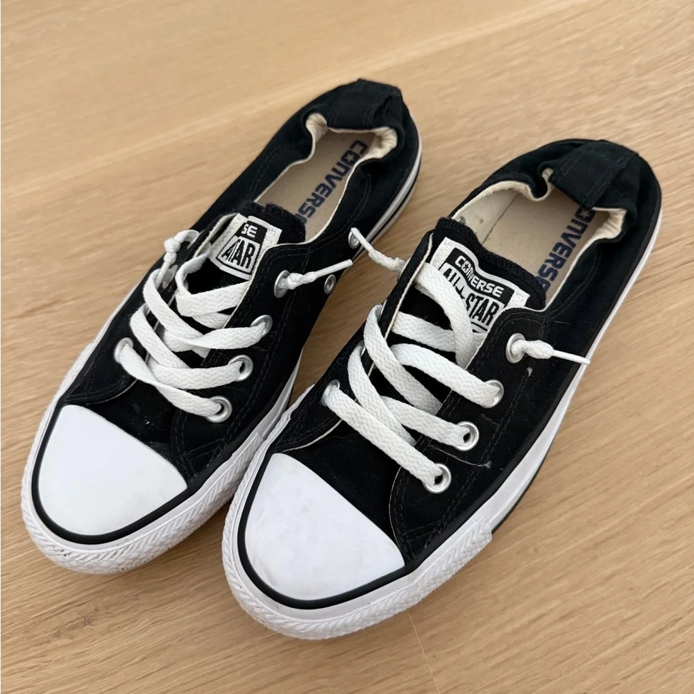 CHUCK TAYLOR ALL STAR SHORELINE SLIP-ON SNEAKER women’s size 7 black - Picture 2 of 6